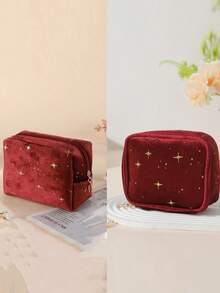 1pc Simple Star-Shaped Cosmetic Bag, Portable Multifunctional Coin Pouch, Women's Accessory Organizer Makeup Travel Toiletry Organizer Essentials Gifts Storage Zipper Accessories Nail, Makeup Bag, Makeup Bags, Cosmetic Bag, Makeup Organiser, Travel, Makeup Pouch, Vanity Accessories, Small Makeup Bag, Makeup Pouch, Cosmetic Bag, Large Capacity, Large Makeup Bag, Christmas Gifts, Pouch, Travel, Pouch, Clutch / Small Handbag, Makeup Organizer, Pouch, Brush Holder, Mini Pouch, Large Capacity Pouch