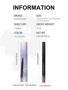 HANDAIYAN Waterproof, Smudge-Proof, Quick-Drying Metallic Eyeliner Pencil, Long-Lasting Pearl Finish, Suitable For Halloween, Costume Play, Parties, Christmas, Autumn/Winter Makeup - 02 - 查看 9