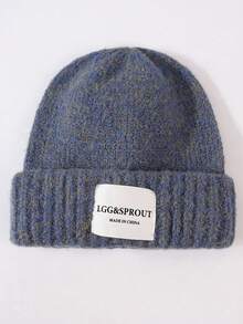 قبعة محبوكة من الصوف المخلوط بالقماش الأبيض، فضفاضة للنساء، مقاومة للرياح للخريف والشتاء، قبعة صوفية للاستخدام الخارجي