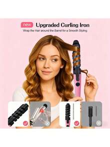 [Professional Curling Iron] Professional Fast Electric Curling Iron Roller Spiral Curler |Hair Styling Tools, Women'S Gifts - 美規A型插(110-127V) - 查看 8