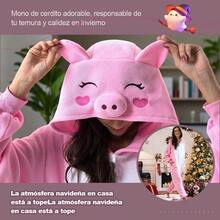 Cerdito rosa Pijama Adulto Unisex de para parejas jóvenes, Pijama de una pieza para adultos Pijamas de una pieza para mujeres y hombres, parejas, suaves, de felpa, Animales disfraces de Halloween, ropa para dormir Animales Cosplay Disfraces Trajes Hogar Cerdito rosa ropa para dormir. - Rosa - Ver 4