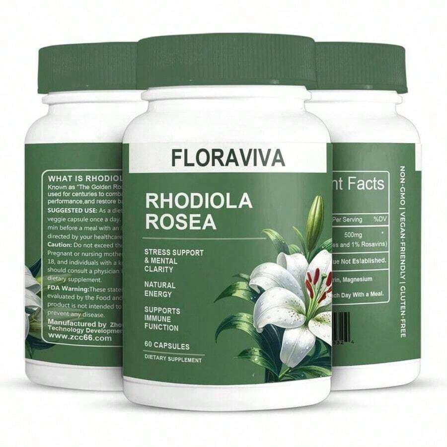 Cápsulas de Rhodiola Rosea de Floraviva - 3 piezas - Ver 1