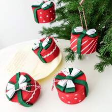 Christmas Tree Ornaments Cute Present Box Ornaments Hanging Decorations For Home - Watermelon Red - View 2