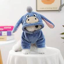 1pc Cute Puppy Winter Outfit - Thick Warm Sports Suit With Furry Ears And Tail, Easy Wear & Take Off Design, Suitable For Small Dogs Like Pomeranian, Chihuahua, Shih Tzu