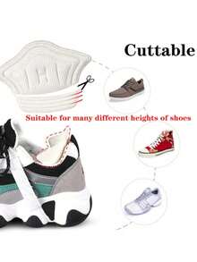 8 Stücke Einlegesohlen Fersenkissen für Sportschuhe, verstellbare Größe, rutschfest, Fußschutz Polsterung, Einlegesohle, Fersenprotektoren Rückseite Aufkleber - Verschiedene Spezifikationen erhältlich 8 Stücke/8/4/2 Stück