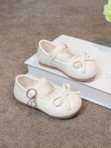 Giày đế mềm Hook And Loopo mũi tròn thoải mái cho bé gái, giày công chúa dễ thương cho trẻ em - Màu be - Xem 5