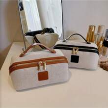 2025 new retro cosmetic bag large capacity high-end sense portable travel cosmetics storage bag toilet bag