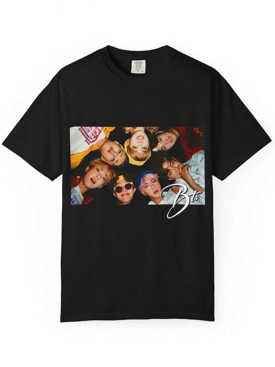 Fan Inspired T-Shirt _ K Graphic _ Bangtan Boys Fan Shirt _ Korean  Merch Uni - 黑色 - 查看 1