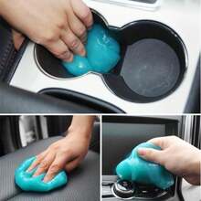 1瓶160克多用途软凝胶清洁剂，适用于汽车空调出风口、电脑、笔记本电脑、相机 - 除尘、缝隙清洁、内饰清洁 - 藍色 - 查看 7