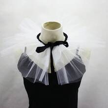 1pc Fashion Elegant Multi-Layer Mesh Puffy Fake Collar Palace Style Retro Fake Collar Decorative Collar For Women - White - View 11