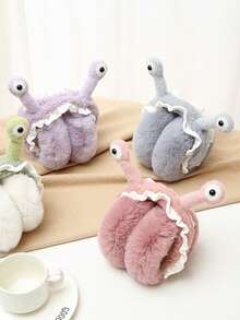 1pc Women's Cute Warm Windproof Ear Muffs, Foldable Thick Ear Warmers For Students, Cycling, Winter