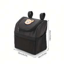 1pc Bear Pattern Baby Stroller Hanging Bag, Diaper Bag, Mommy Bag, Water-Resistant, Suitable For Baby Stroller Accessories - Multicolor - View 4
