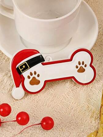 2D-platt yta. Personlig julgransprydnad i hartsben till hund - Namnbricka med tassavtryck/fotohållare (foto ingår ej), gör-det-själv-namnbricka för julgransdekoration, hållbar plastkänsla i harts till husdjursälskare, festgåvor till högtider