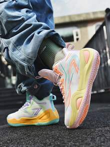 男士运动鞋冬鞋女篮球鞋秋季新款PU皮防水防滑减震轻便高帮学生运动靴