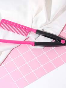 3 piezas/1 pieza Cepillo volumizador de raíces, Peine para peinado unisex, Cepillo de cabello de doble uso para rizar y alisar flequillos en forma de V, Herramienta portátil para peinado en el hogar