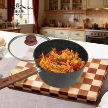 ABKOK 1pc Aluminum Non-Stick Cookware Set With Lid, Multi-Functional Soup Pot, Large Capacity Design, Non-Stick & Scratch-Resistant, Suitable For All Stove Types, Ideal Choice For Healthy Cooking