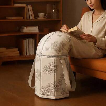 1 件可折叠足浴盆，防水面料 EPE 泡沫 + 复合板材料，足浴盆，可折叠足盆，便携式足浴袋，隔热，适合家庭使用