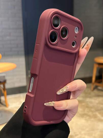  Vouvi Thick Anti-Drop Phone Case Suitable For IPhone 17 16 15 14 13 12 11 Pro Max, Solid Color Protective Cover Suitable For IPhone 17 Air 14 15 16 Plus Phone Accessories