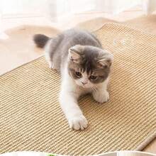 1PC Sisal Cat Scratching Pad With Hook And Loop, A Durable, Scratch-Resistant, Wall-Mounted Pet Pad Suitable For Sofas, Table Legs, Beds, Walls, And More. Perfect For Cat Lovers. - Multicolor - View 10