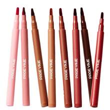1PC Long-Lasting Waterproof Lip Liner Pencil, Velvet Brush Head Soft And Comfortable - Matte Finish, Non-Sticky Formula, 24-Hour Smudge & Transfer Proof, With Precision Applicator Pen - Non-Drying Formula - Ideal Gift For Everyday & Special Events - 彩色 - 查看 2