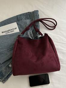 Luxury New PU Leather Fashion Design Handbag - Burgundy - View 9