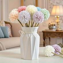 7 Stücke künstliche Chrysanthemen Blumenkugeln, Blumenstrauß Geschenk für wichtige Personen, Innenraum Heimdekoration, Außenbereich Dekoration, herrliche Moral für Zuhause, Büro, Kaffeehäuser, Partys und Hochzeiten