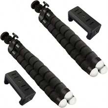 1/2pcs Flexible Octopus Tripod, Mini Phone & Camera Stand With Sponge Handle, 360° Rotatable Octopus Mount For Photography & Videography, Portable & Adjustable Tripod With Universal Clip - Black - View 12