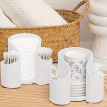 1 قطعة منظم تخزين على المكتب سعة كبيرة لخيوط التطريز والإسفنج المكياج والأكواب - حامل بلاستيكي متين متعدد الأقسام، محمول وخالي من الروائح، مثالي لعرض الزينة والتنظيم المثالي للمستحضرات التجميلية ولوازم فن الأظافر