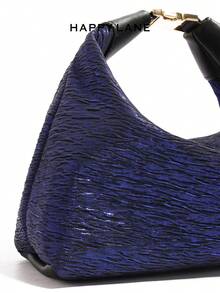 HAPPY LANE 奢华刺绣花卉复古风手提包，黑色底，饰以红色、黄色和白色精致花朵——时尚宽提手搭配金属扣，轻巧耐用，大容量设计，完美适用于日常、派对和旅行。这款百搭复古手提包散发着优雅和个性魅力，是追求优雅和独特品味的女性的理想之选，可为任何场合增添亮点，展现独特的时尚品味。 - 水藍色 - 查看 7