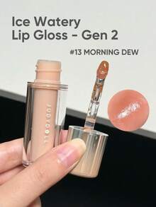 JUDYDOLL Ice Watery Lip Gloss-Gen 2 Shiny Mirror Lip Gloss, Moisturizing & Nourishing Essence, Long-Lasting - 13 Morning Dew - View 1
