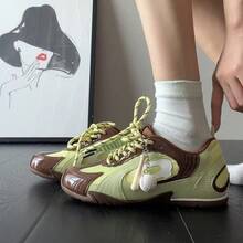 Inner Height Increase Retro Versatile Baseball Training Shoes For Women 2025 Autumn New Green Casual Sports Racing  Shoes Elegant Women's Shoes - White [Upgraded Version] - View 6