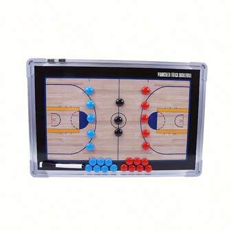1pc Basketball Aluminum Alloy Tactical Board, Magnetic Erasable Board For Demonstration