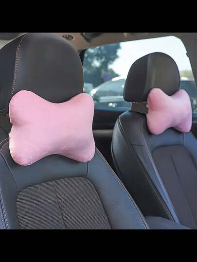 Car Winter Neck Pillow Headrest, Solid Color Simple And Convenient Car Headrest, Effectively Fits Your Neck, Soft And Comfortable, Suitable For Most Vehicle Headrests, A Special Car Gift For Your Partner Or Loved Ones