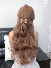 alicegarden Forehead Lace 4 * 1, Forehead Lace Curly Hair Wig, Medium Brown Long Curly Hair Wig, 26 Feet Long, Natural And Realistic Wig For Daily Use - Brown - View 3