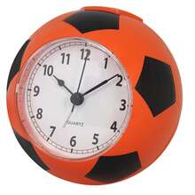 1pc Football Alarm Clock, Silent Movement Desk Clock, 3D Plastic Football Shaped Bedside Clock, Cartoon Cute Student Clock, Suitable For Home, Room, Bedroom Decor