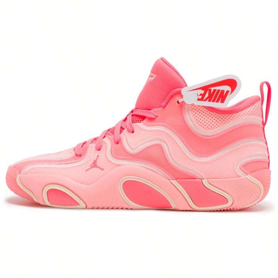 Nike 男士宽楦篮球鞋,高帮透气缓震稳定运动鞋 FZ6601-600 - 潘趣紅/淡粉紅 - 查看 1