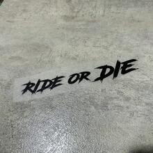1pc SC MOTO GN Ride Or Die Motorcycle Helmet Decal - Waterproof Vinyl Sticker With Red & White Lettering, Matte Finish, Self-Adhesive For Motorcycle Helmets, Tank Tops, Scooters, Road Bikes - Scratch Cover-Up Decoration, Vibrant Colors, Motorcycle Accessories, Motorcycle Stickers, Outdoor Sports Gear, Bold Graphic Design, Durable Adhesive, Decals, Vinyl Stickers, Stickers For Vehicles, Car Decals