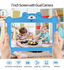 Tableta infantil de 7 pulgadas con tableta infantil IWAWA Android 10, máquina tutora inteligente de aprendizaje - Azul - Ver 2