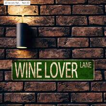 Decoración de pared de amante del vino vintage en 2D plano - Decoración de hierro rústico de 16x4 pulgadas, fondo verde desgastado con texto blanco, arte para el hogar, garaje y jardín, sin necesidad de electricidad, arte de pared de vino, estilo retro, acabado de superficie de alta calidad, adecuado para diseñadores de interiores, decoración de Halloween y Navidad en 2D plano, con agujeros pretaladrados, estilo como se muestra en la imagen del tamaño