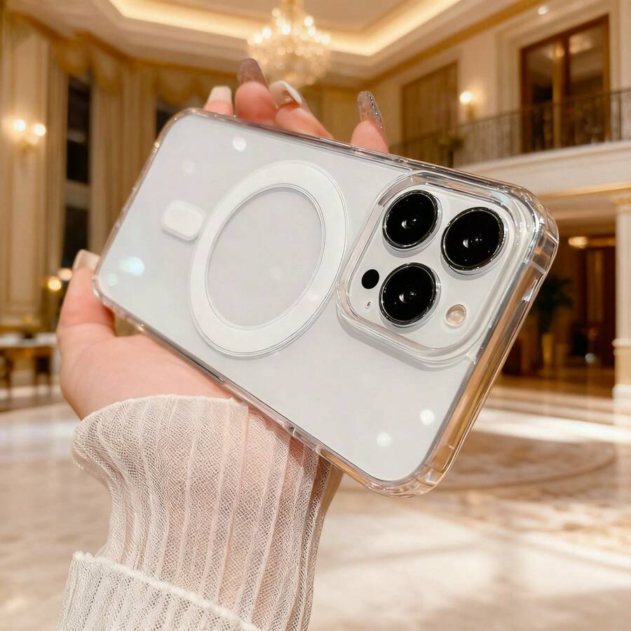 1 件 Hadaasi 官方正品磁性透明亚克力 + TPU 混合磁性兼容 MagSafe 无线充电、防黄、减震、超薄、紧密贴合 2.0 加厚气垫防摔时尚手机壳兼容 Apple 17Pro/17ProMax/Air/17/16Pro/16ProMax/16Plus/16/16E/SE4/15Pro/15ProMax/15Plus/15/14Pro/14ProMax/14Plus/14/13Pro/13ProMax/13/12Pro/12ProMax/12/11ProMax/11/11Pro