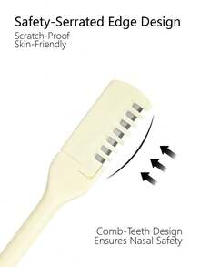 3/5件装 360°旋转鼻毛修剪器，便携式手动去除工具，男女通用 - 彩色 - 查看 7