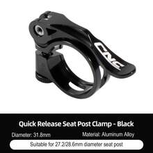 Stylish CNC Seatpost Clamp For MTB/Road Bike | Ultralight Aluminum Alloy 31.8mm/34.9mm, Anti-Slip Design Bike Accessories - Black - View 18
