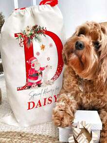 Individuelle Weihnachtsmann-Sack, Weihnachtsdekoration, personalisierter Weihnachtsgeschenk-Beutel, große Weihnachts-Geschenktasche aus Segeltuch mit Kordel, Weihnachts-Spielzeug-Tasche, Weihnachts-Geschenkbox, Sonderzustellung Weihnachts-Geschenktasche - Verschiedenfarbig - Übersicht 4