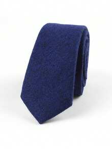 Vintage britischer Stil einfarbige Wollkrawatte, lässig-geschäftliche Schwarz- & Kaffeefarben-Krawatte, lässiges Anzug-Accessoire, Herbst/Winter