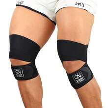 GN FITNESS Vendas Para Rodillas Gym, Wraps Para Rodilla Gym, Rodillera para Gym, Equipo de entrenamiento de pesas, Evita lesiones en tus articulaciones, Unise (Negro) - rosa - Ver 7