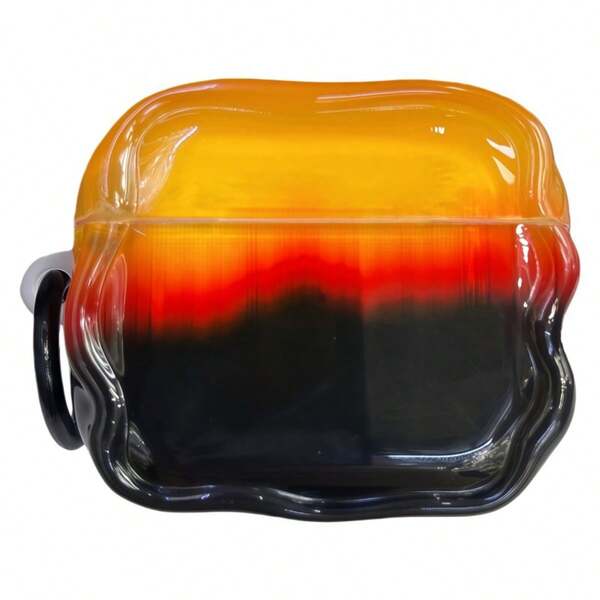 غطاء سماعة الأذن بتدرج اللون، غطاء سماعة الأذن البرتقالي والأسود، قذيفة سماعة الأذن IMD، صندوق سماعة الأذن بطبعة صباغة الربط الأوروبية والأمريكية الأنيقة، مناسب ل- 1/2/3/4/برو