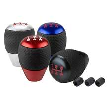 5 速换档旋钮，带 M8、M10、M12 适配器，通用铝合金汽车换档旋钮，皮革换档杆 - 均碼 - 查看 7