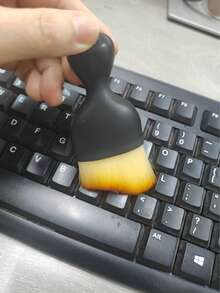 1pc Black Keyboard Cleaning Brush With Soft Bristles, For Cleaning Keyboard And Desktop Dust