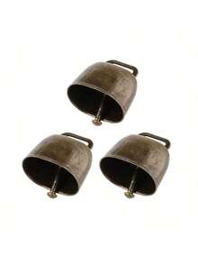 宠物铃铛 放牧铜牛铃铛，金属农场动物防走失铃铛 响亮青铜铃铛 小型黄铜呼唤铃铛 适用于放牧牛、马、羊 - 彩色 - 查看 3