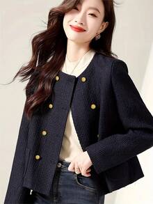 Women Jackets - Navy Blue - View 6